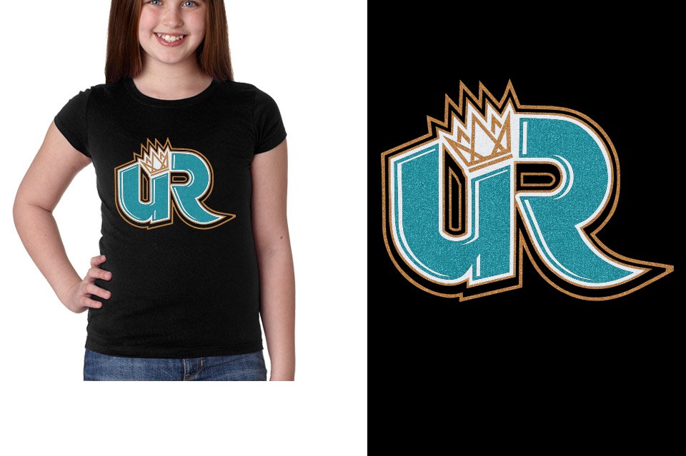 Ultimate Revolution UR full color glitter fGirls' Princess T-Shirt