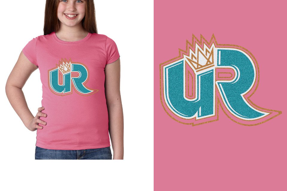 Ultimate Revolution UR full color glitter fGirls' Princess T-Shirt