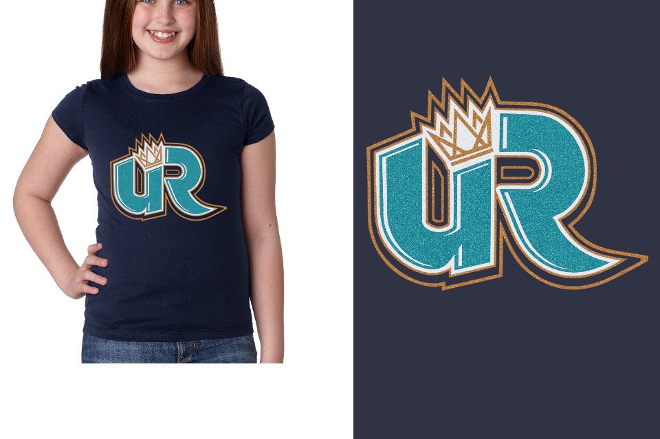 Ultimate Revolution UR full color glitter fGirls' Princess T-Shirt