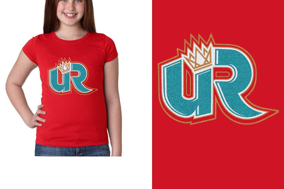 Ultimate Revolution UR full color glitter fGirls' Princess T-Shirt