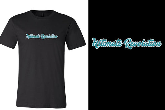 Ultimate Revolution script text 2-color glitter Unisex t-shirt
