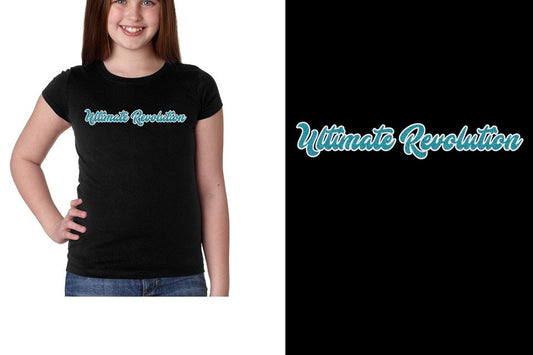 Ultimate Revolution script text 2-color glitter Girls' Princess T-Shirt