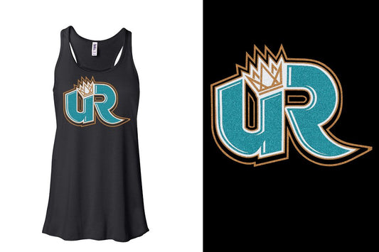 Ultimate Revolution UR full color glitter Youth Flowy Racerback Tank