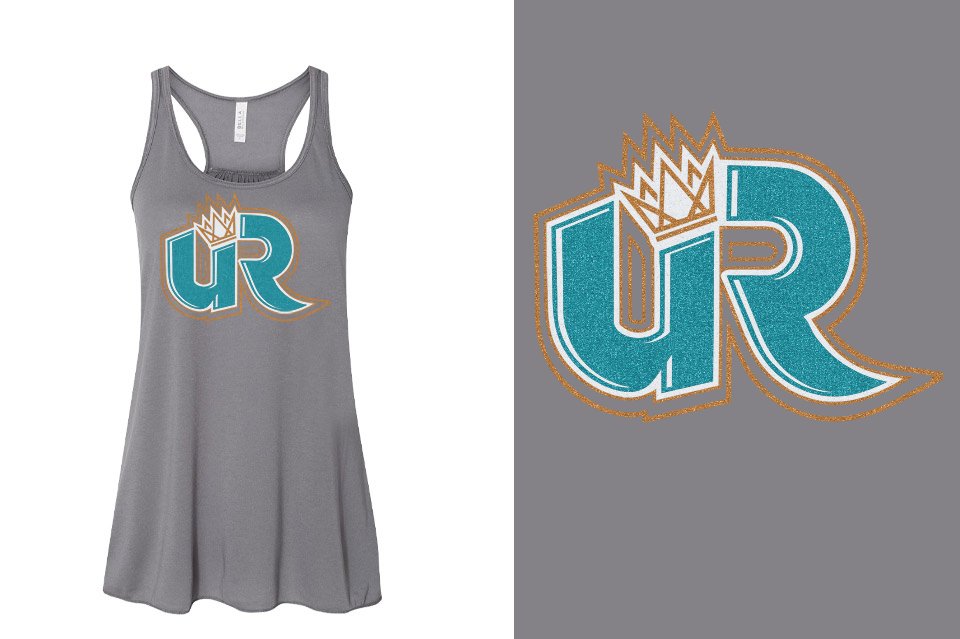 Ultimate Revolution UR full color glitter Youth Flowy Racerback Tank