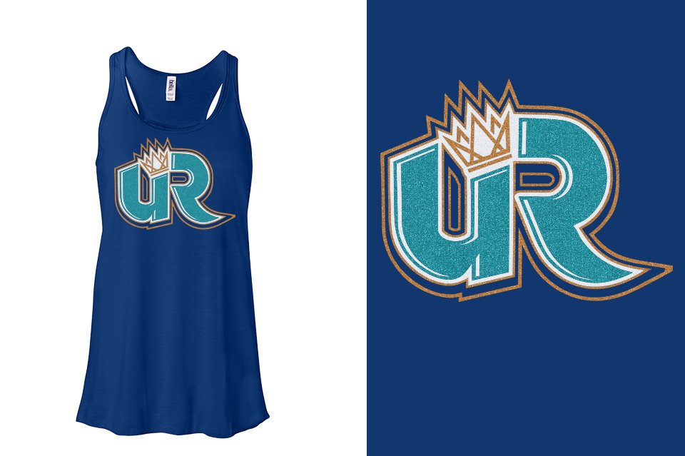 Ultimate Revolution UR full color glitter Youth Flowy Racerback Tank