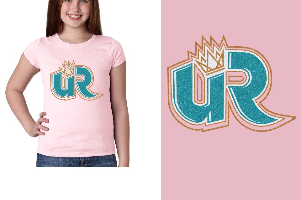 Ultimate Revolution UR full color glitter fGirls' Princess T-Shirt