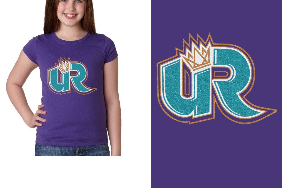 Ultimate Revolution UR full color glitter fGirls' Princess T-Shirt