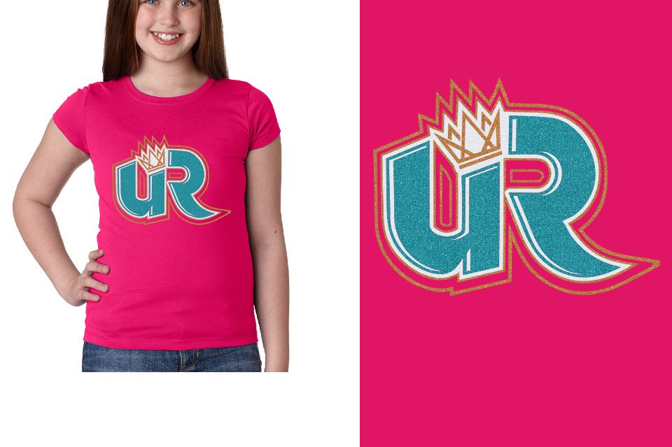 Ultimate Revolution UR full color glitter fGirls' Princess T-Shirt