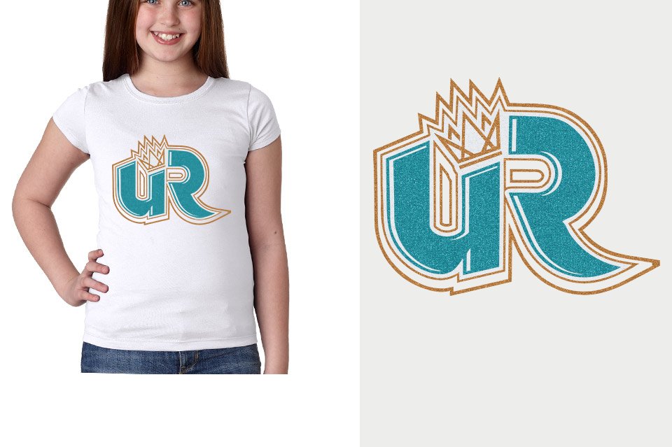 Ultimate Revolution UR full color glitter fGirls' Princess T-Shirt